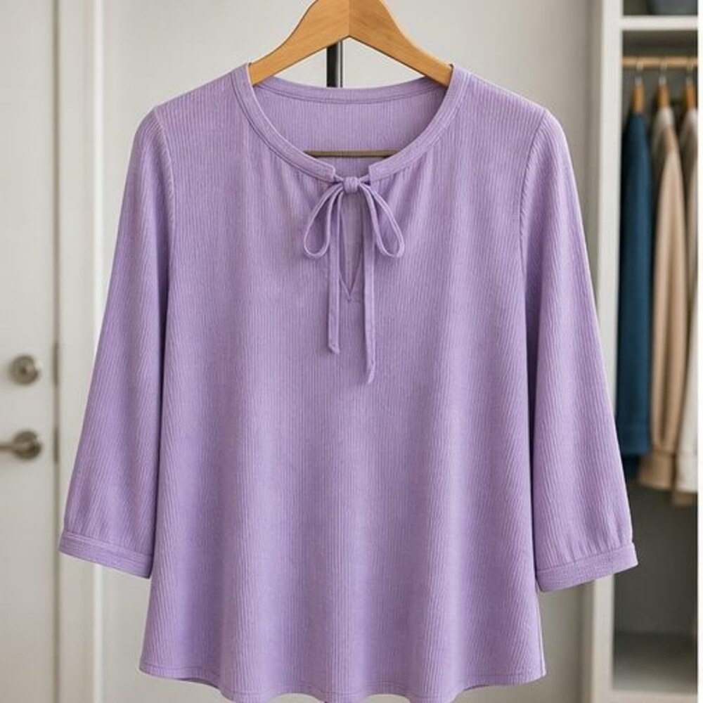 Lilac Button Blouse